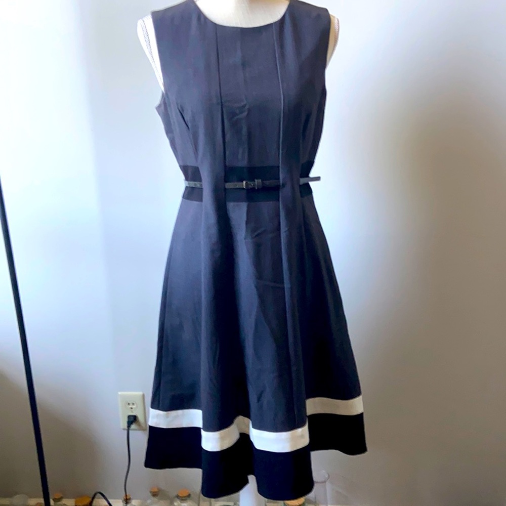 Calvin Klein Gray A-Line Dress